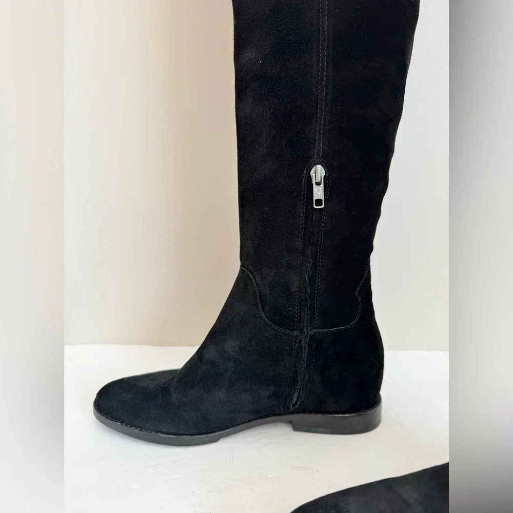 Ash Tall Jess Suede Over-the-Knee Boots in Black size 38 US 7.5-8
